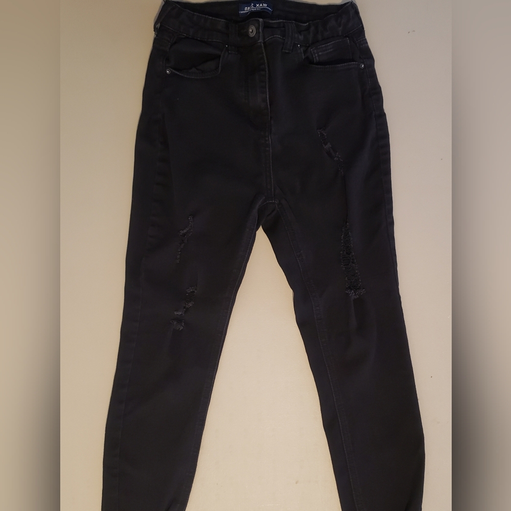 Wax Women's Black Distressed Jeans